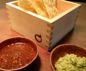  CHIPS AND DIPS -  Rice crackers, avocado shiso, tomato jalapeno £6.00
